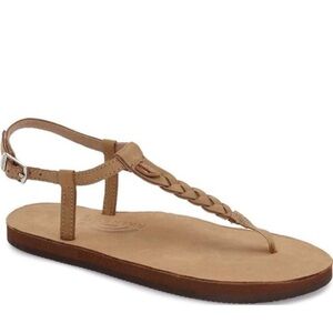 Rainbow Tan Braided Sandals